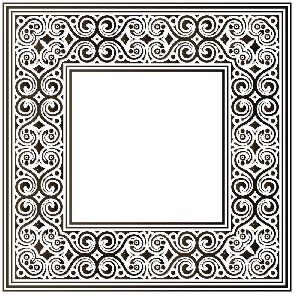 flat ornament frame design template vector