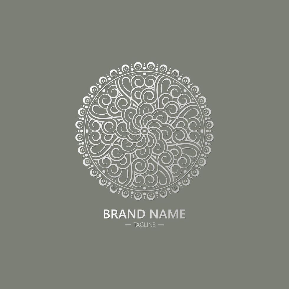 retro ornament art logo vector