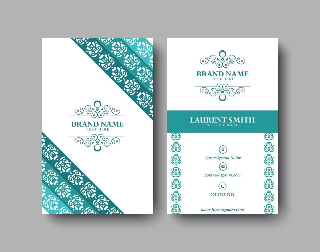 Business card design and logo ornament template vector