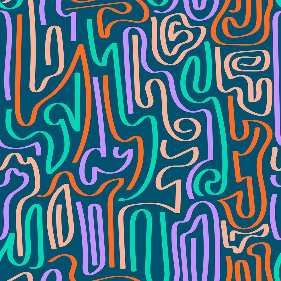 A colorful abstract pattern with lines and shapes vector