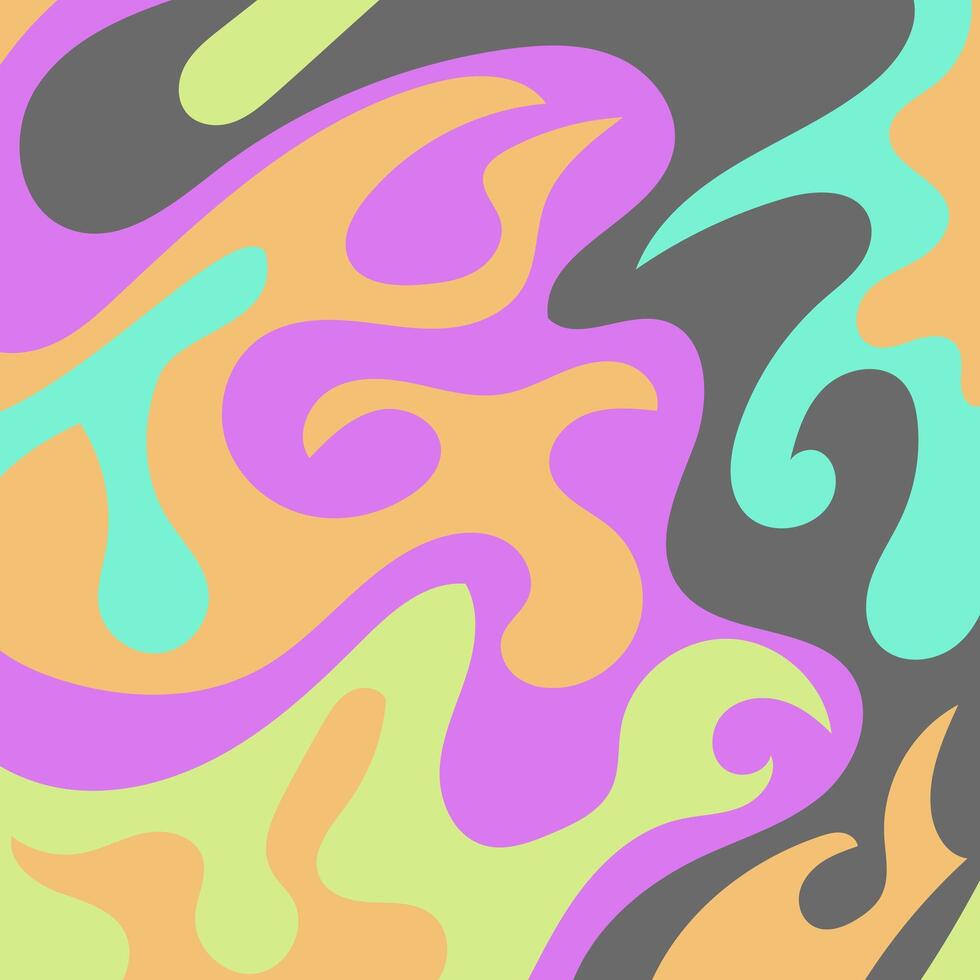 Abstract Colorful Swirls and Shapes Design vector
