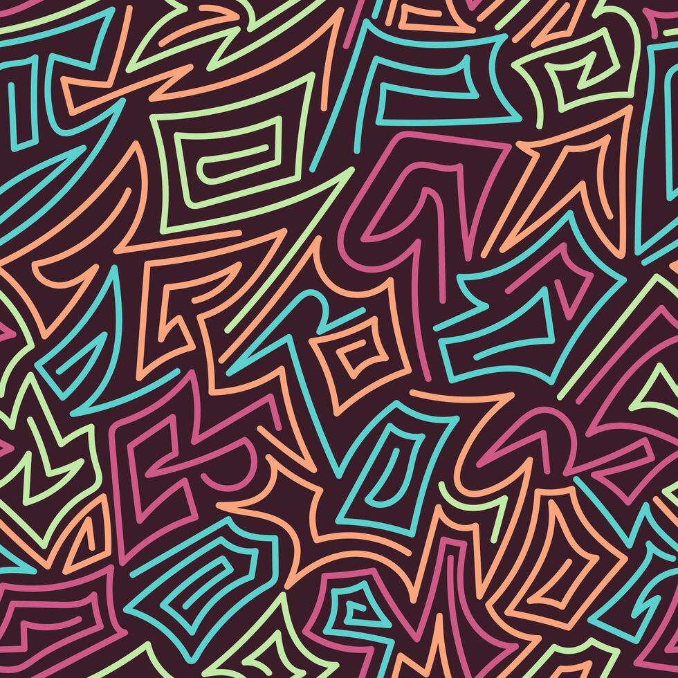 Seamless pattern with colorful abstract shapes vector