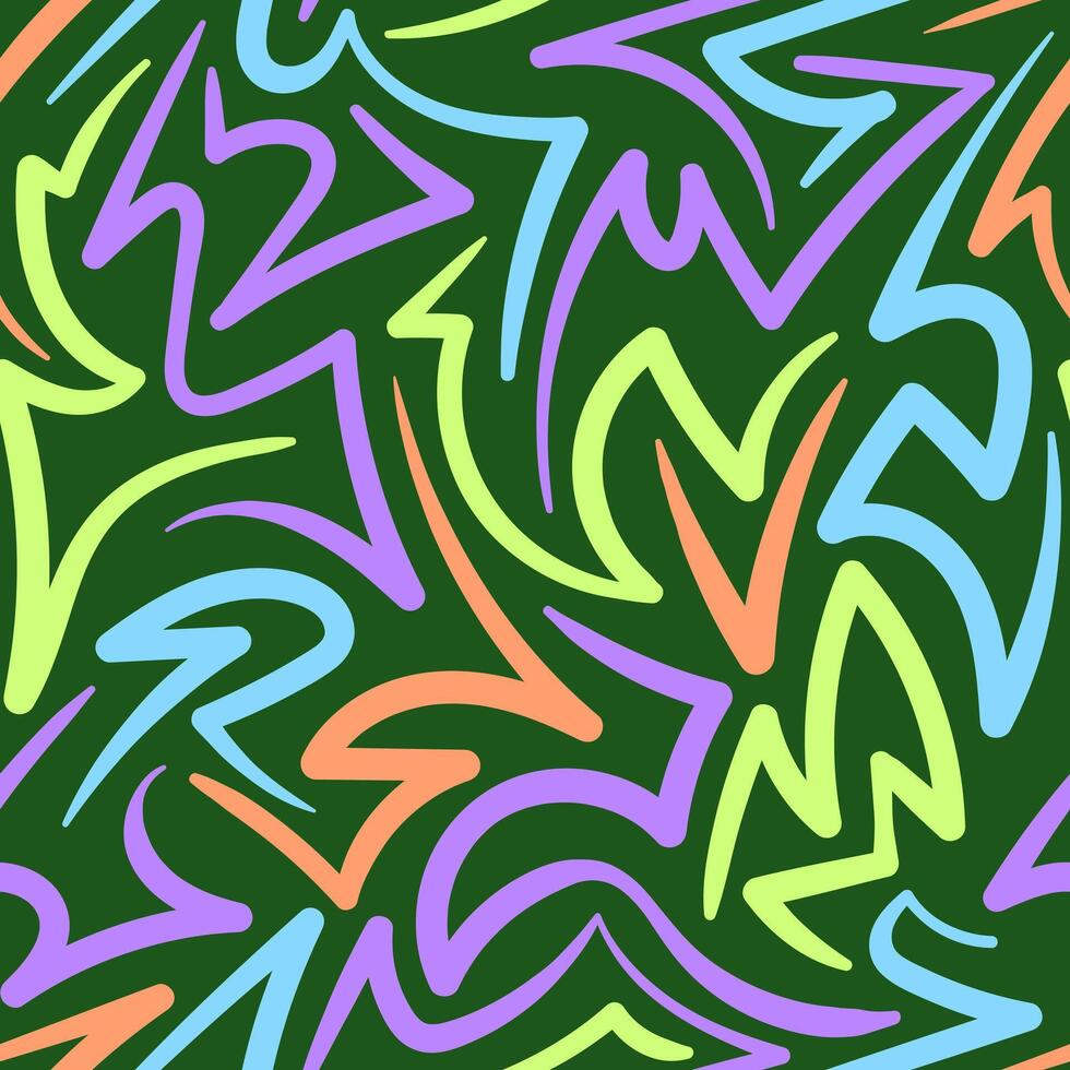 Background Abstract Neon Lines in Retro Style vector