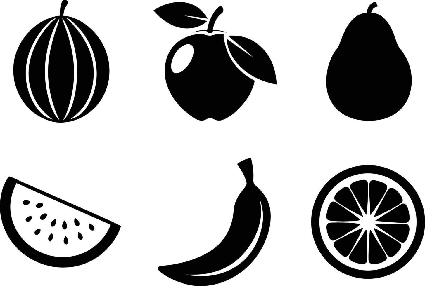 Fruit Silhouettes Design vector