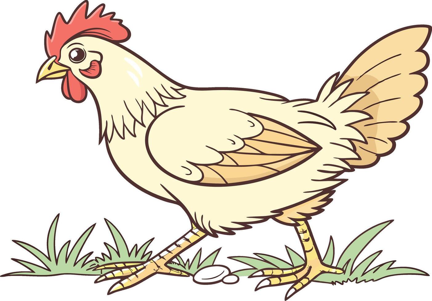 Colored Chicken Design Illustration vector