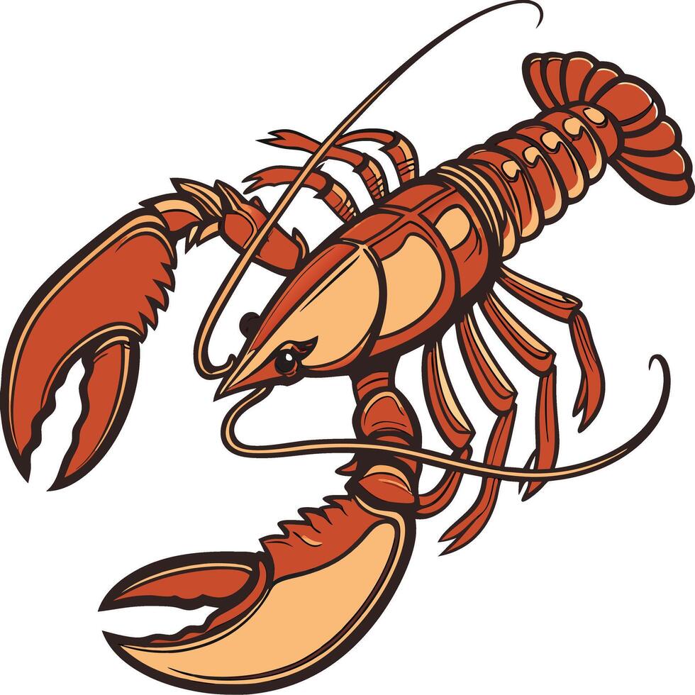 Artistic Lobster Design Graphic vector