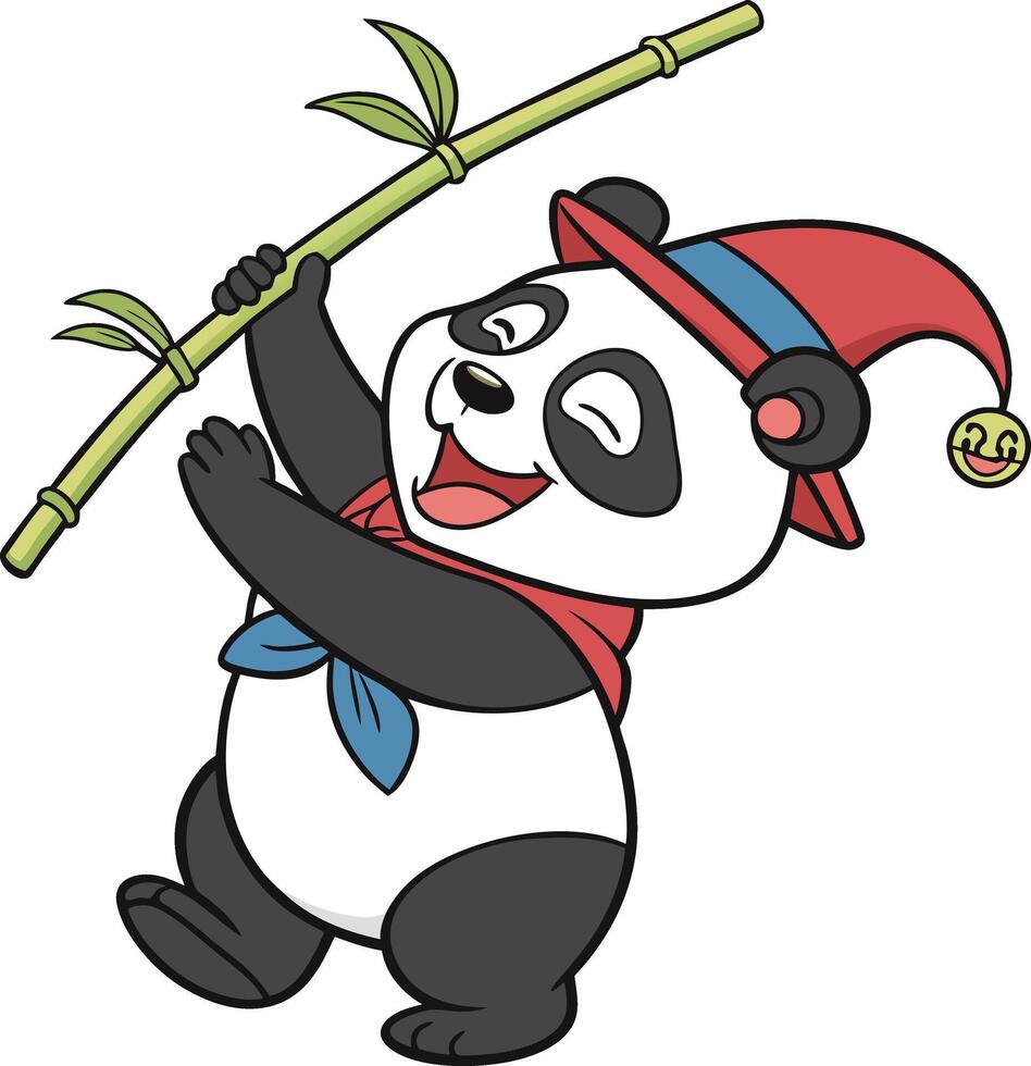 Funny Panda Character Design vector