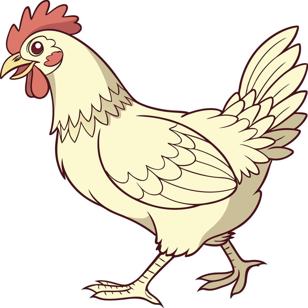 Modern Chicken Color Artwork vector