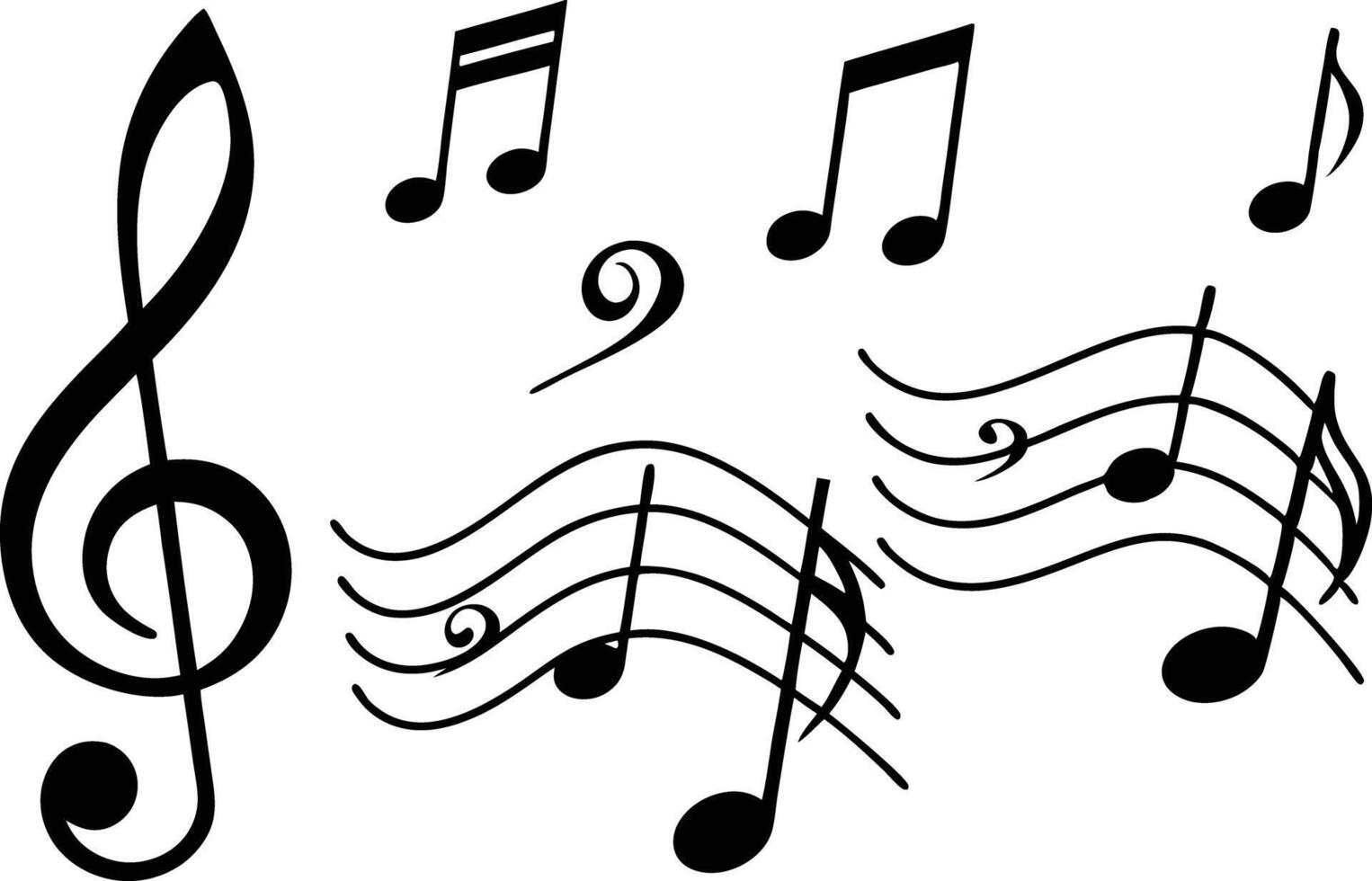 Music Note Clipart Set for Creative Projects vector