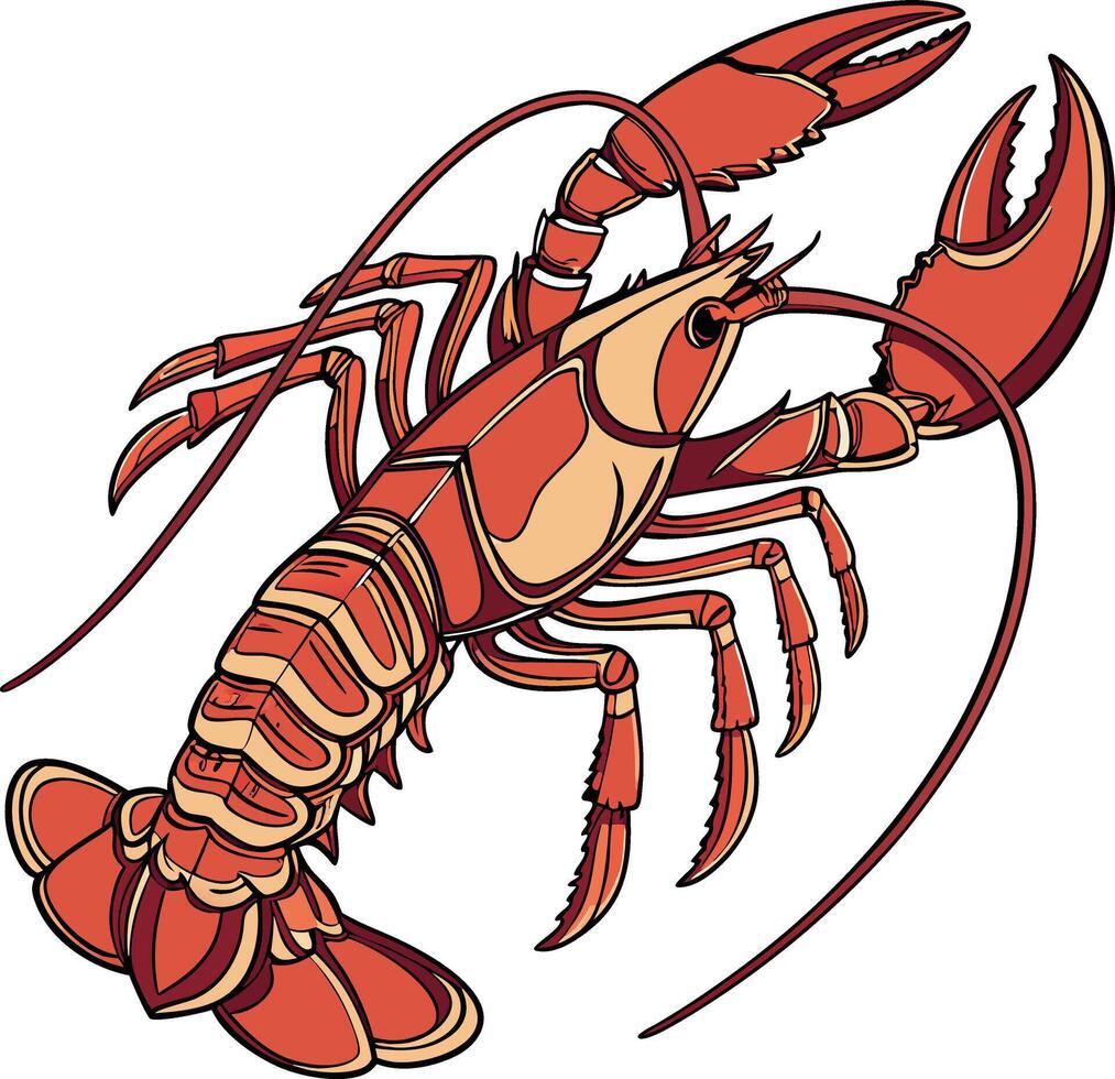 Bright Lobster Design Art vector