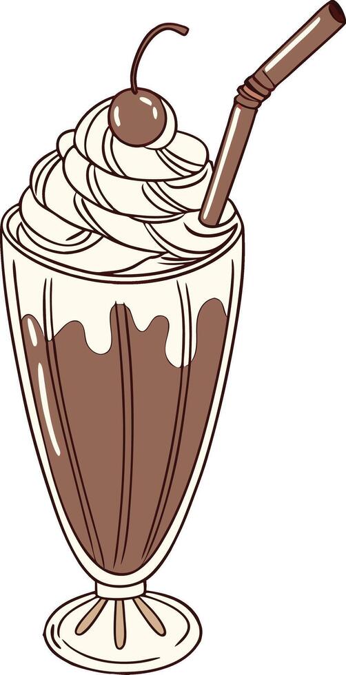 Unique Milkshake Silhouette Design for Sublimation vector