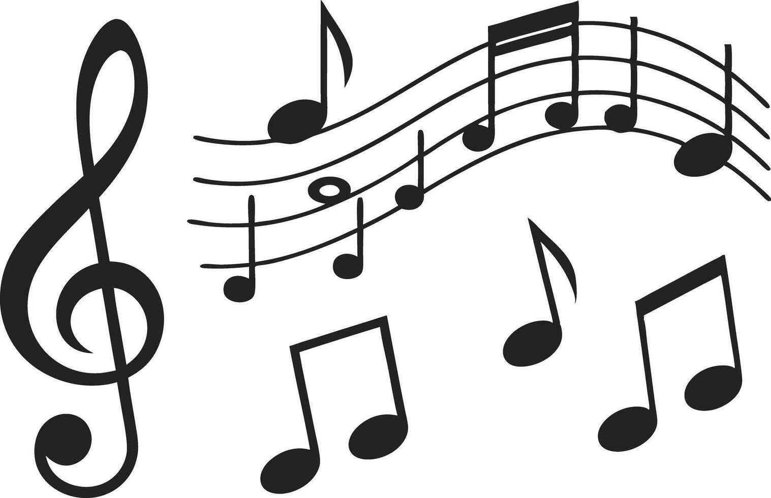Music Note Clipart for Art and Decoration vector