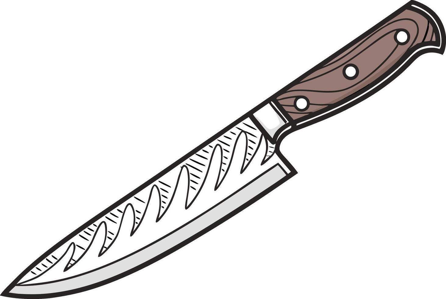 Knife Design with Colorful Style vector