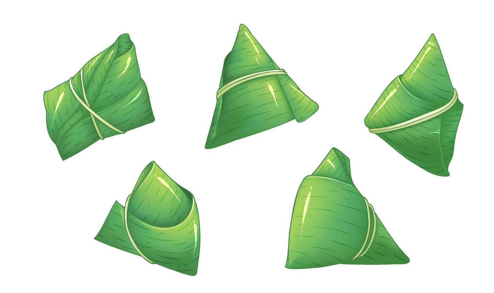 A collection of zongzi for the Dragon Boat Festival vector