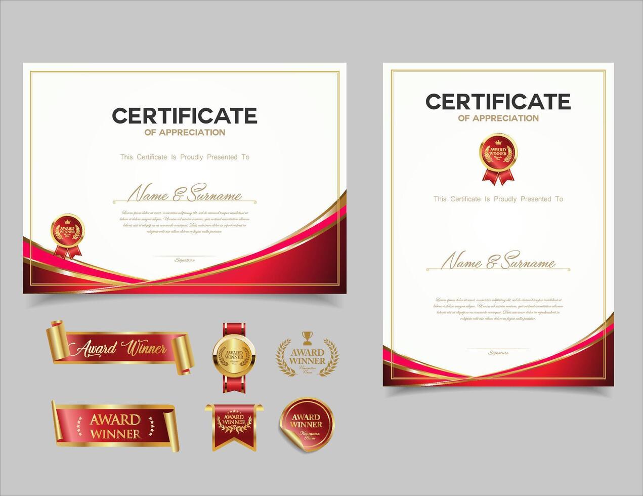 Diploma vintage border award background Winner achievement certificate or diploma design vector