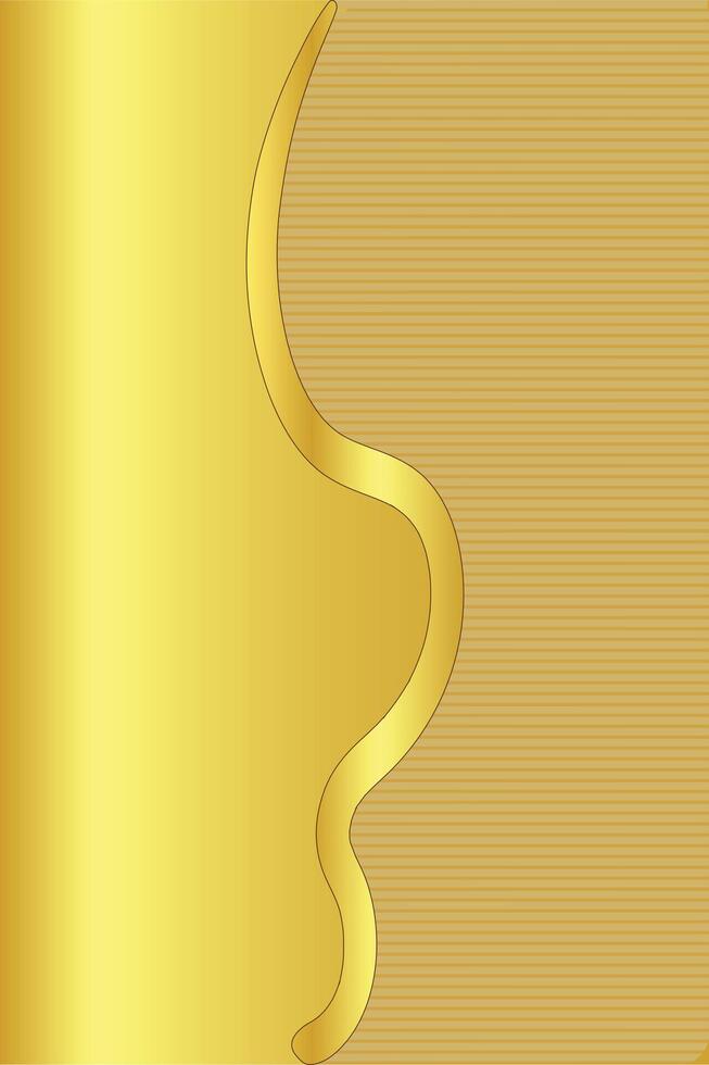 Luxury Gold Abstract Background with Curved Wave Design vector