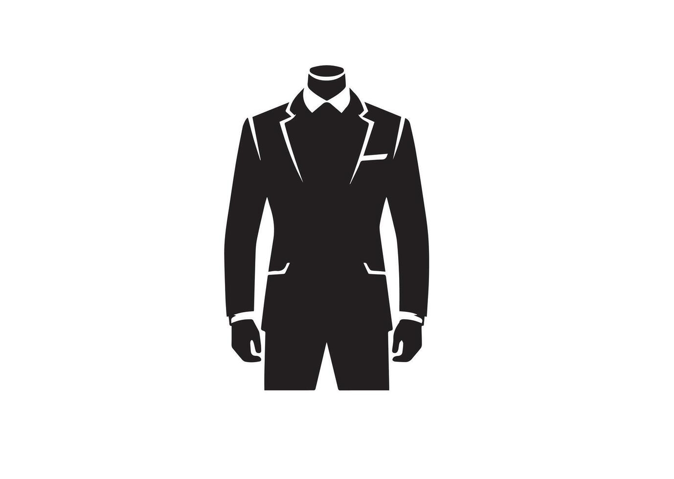 An icon of a suit Silhouette illustration vector
