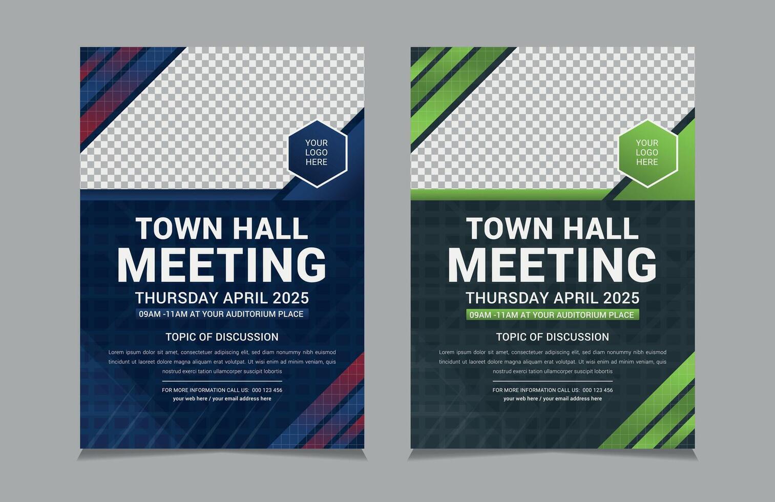Town Hall Meeting Flyer Template vector