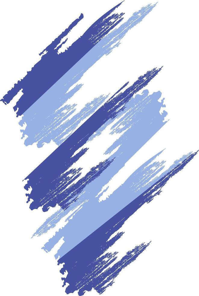 Blue and white brush strokes vector