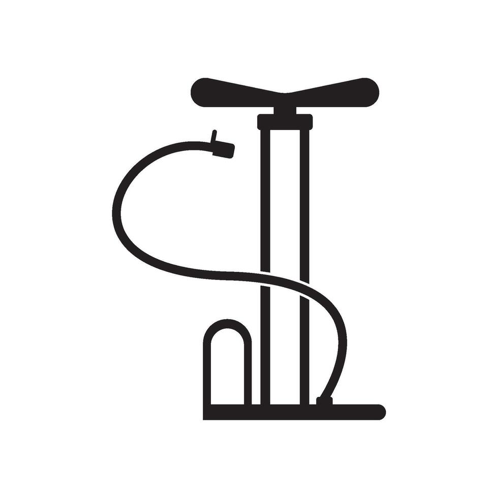 manual bicycle pump icon symbol vector