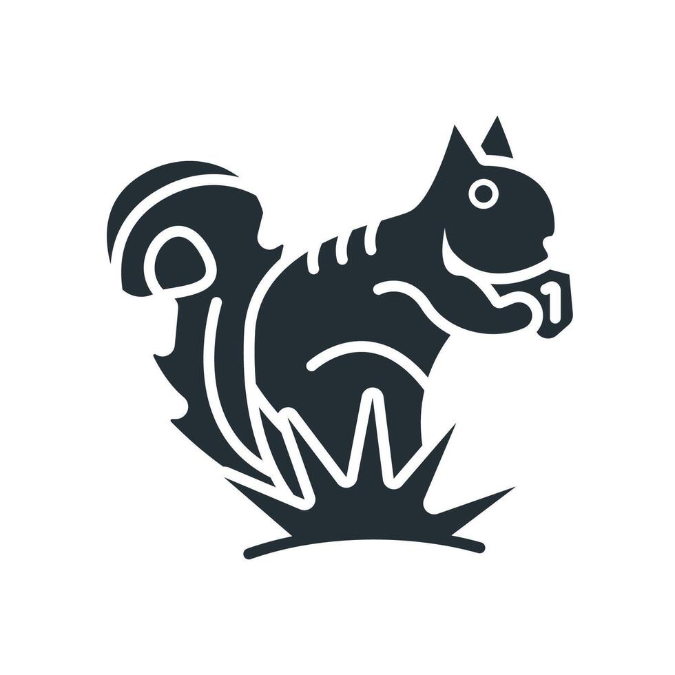 squirrel icons isolated vector