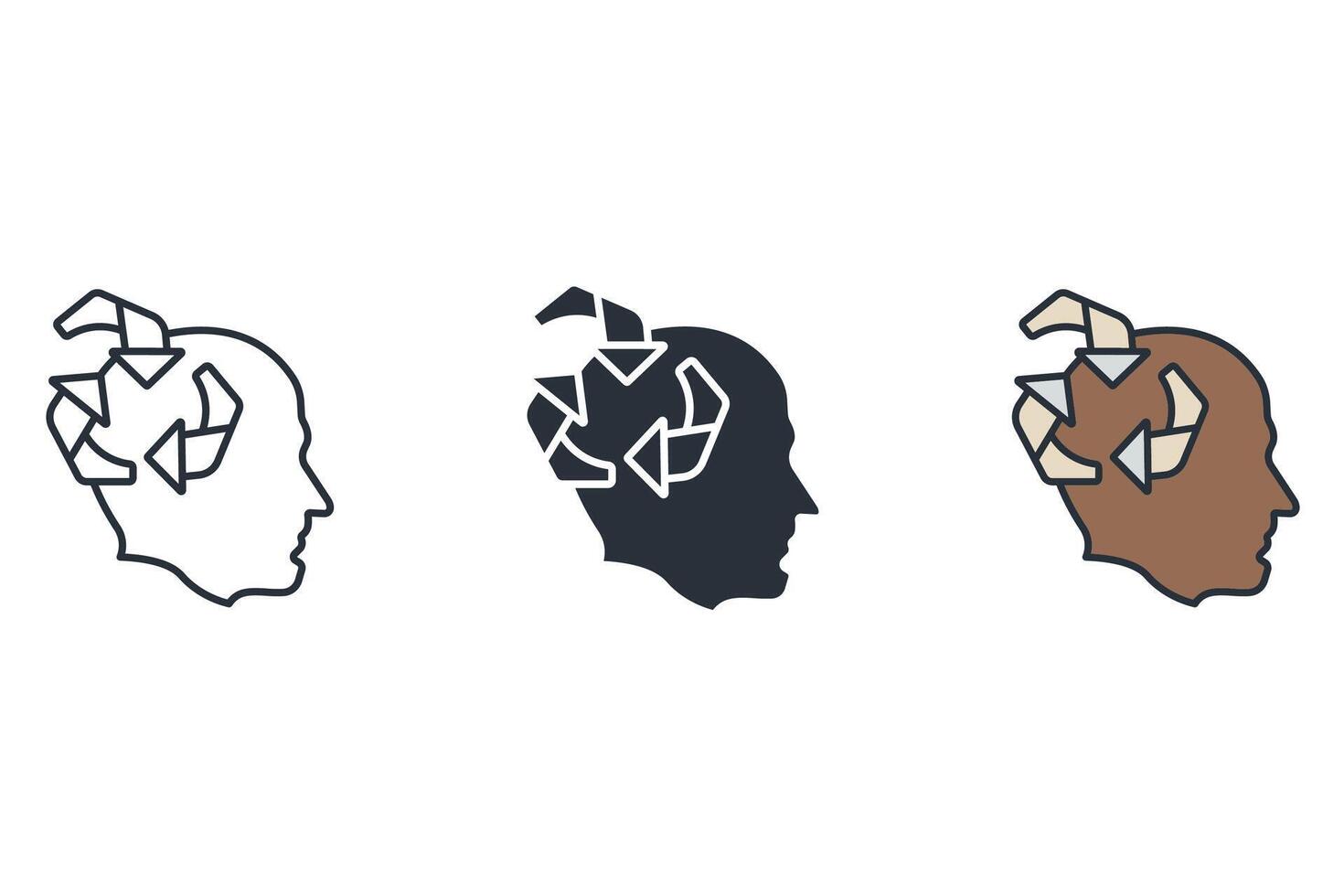 recycling awareness icons set icons colours style vector