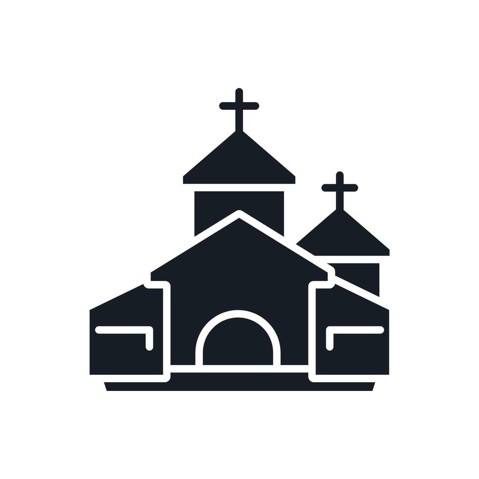 church icons isolated vector