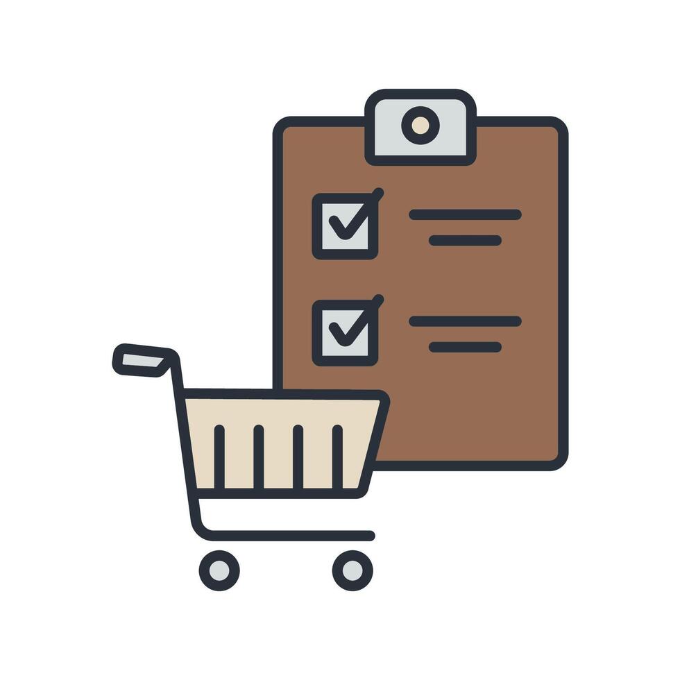 checklist icons colours style vector