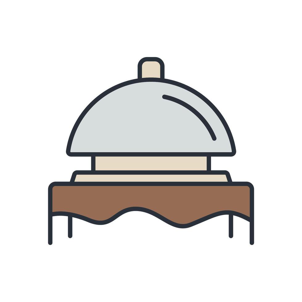 service bell icons colours style vector