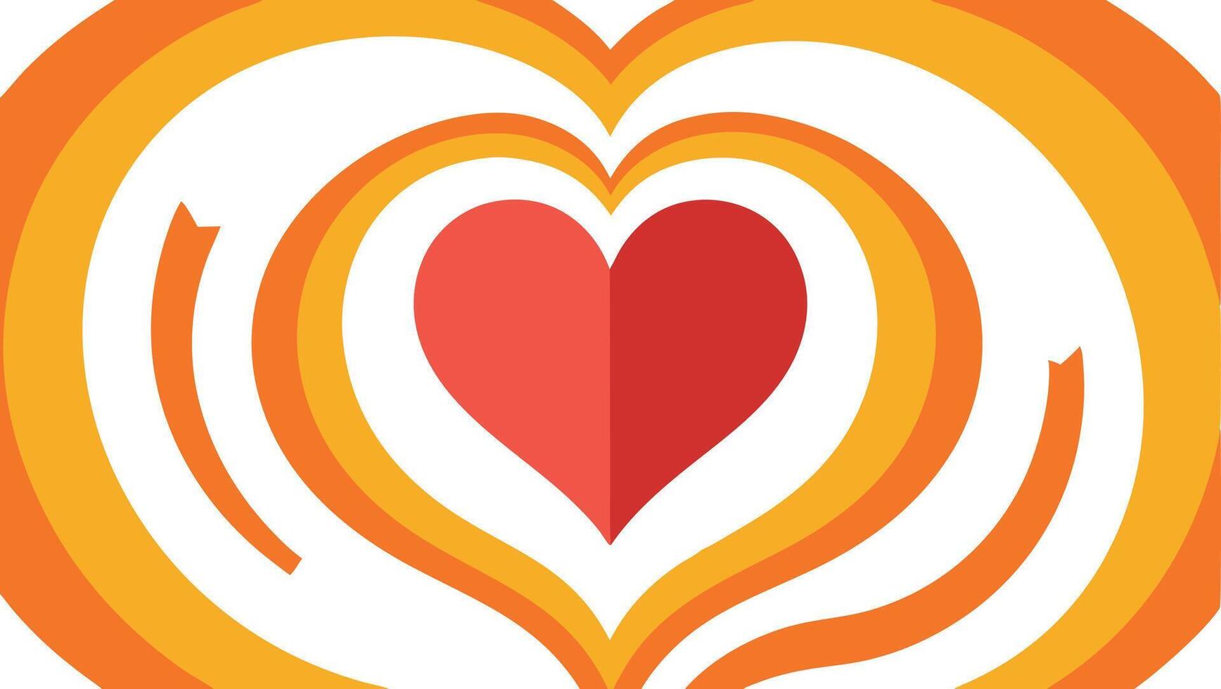 A heart with a swirl in the center vector