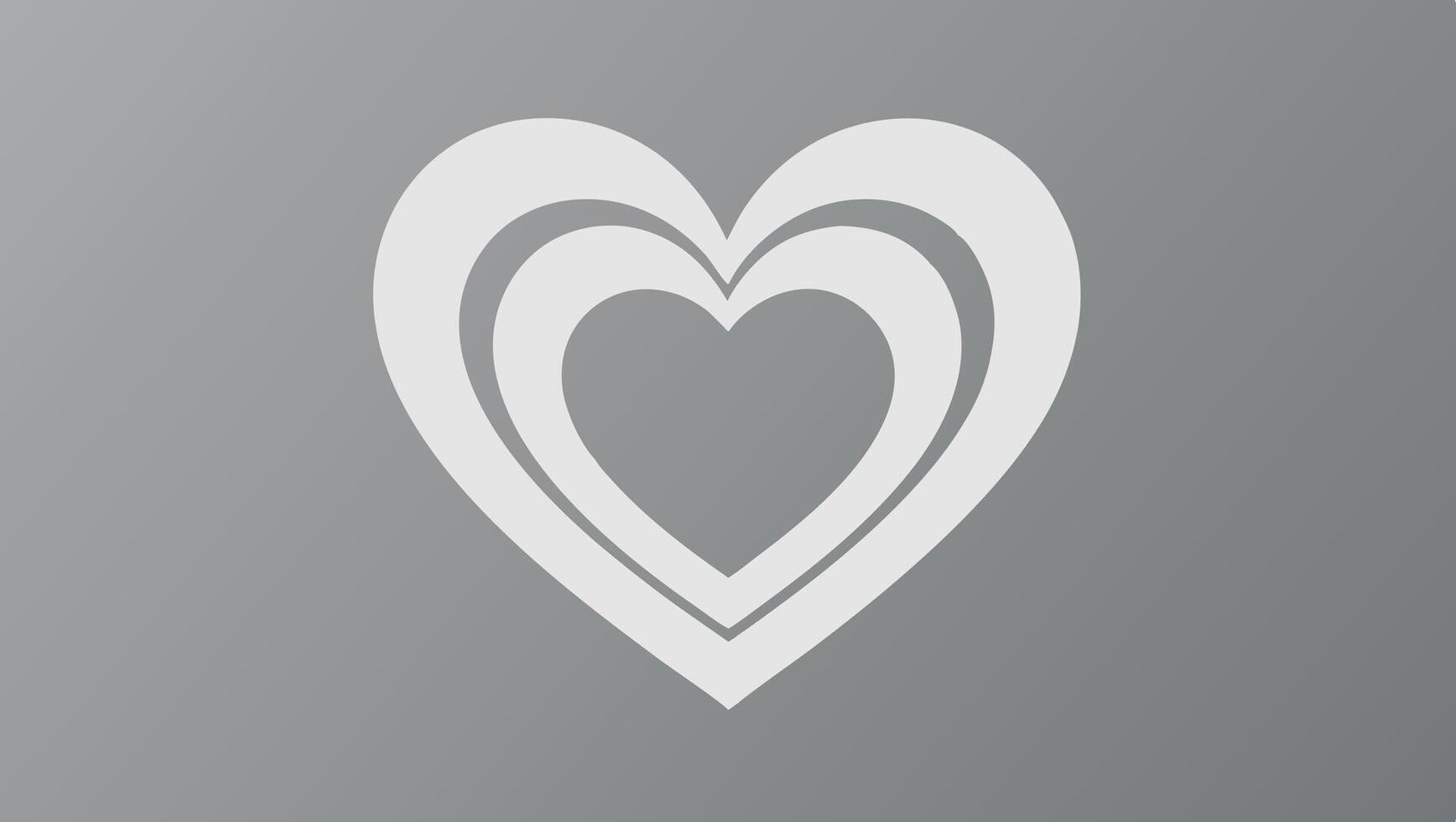A heart icon on a gray background vector