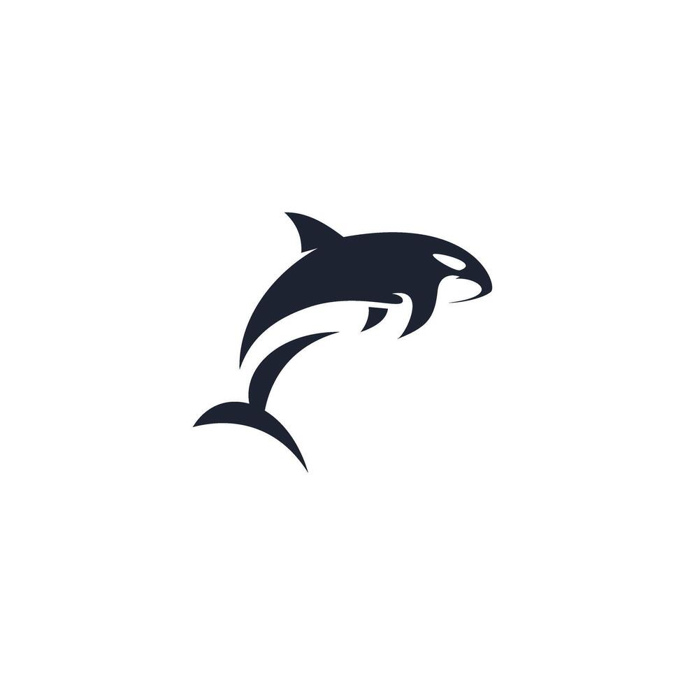 Orca whale logo design. Suitable for your design need, logo, illustration, animation, etc. vector