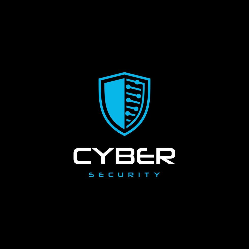 Cyber security logo. Usable for technology and security company logos. vector