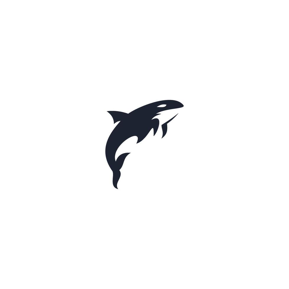 Orca whale silhouette logo design icon illustration graphic. Suitable for your design need, logo, illustration, animation, etc. vector