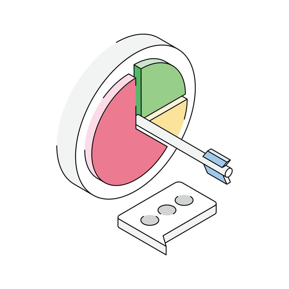 Have a look at this amazing isometric icon of business target vector
