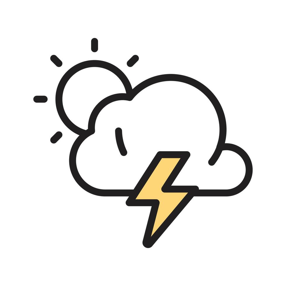 Grab this amazing icon of thunderstorm in modern style. vector