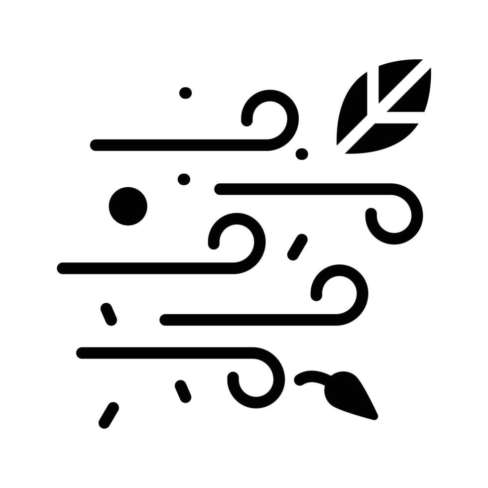 Leaves flying in strong wind, depicting windy conditions,.. vector