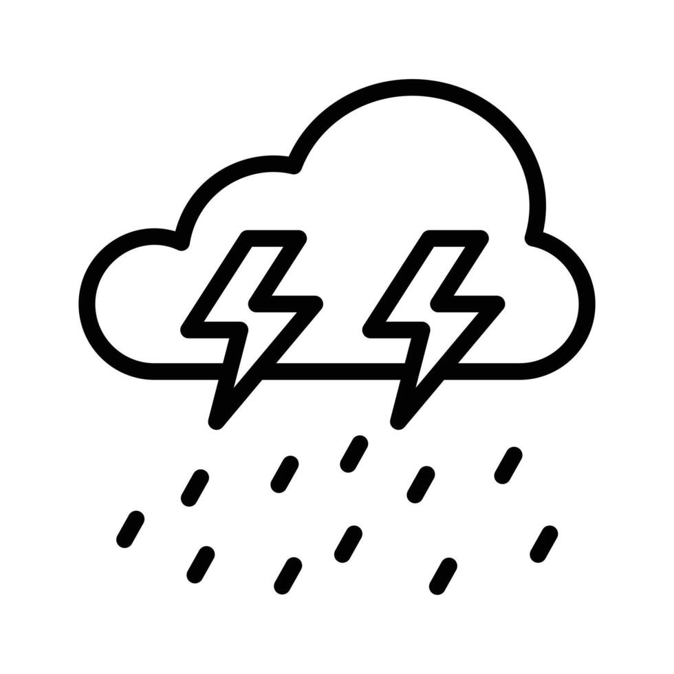 Grab this amazing icon of thunderstorm in modern style,. vector