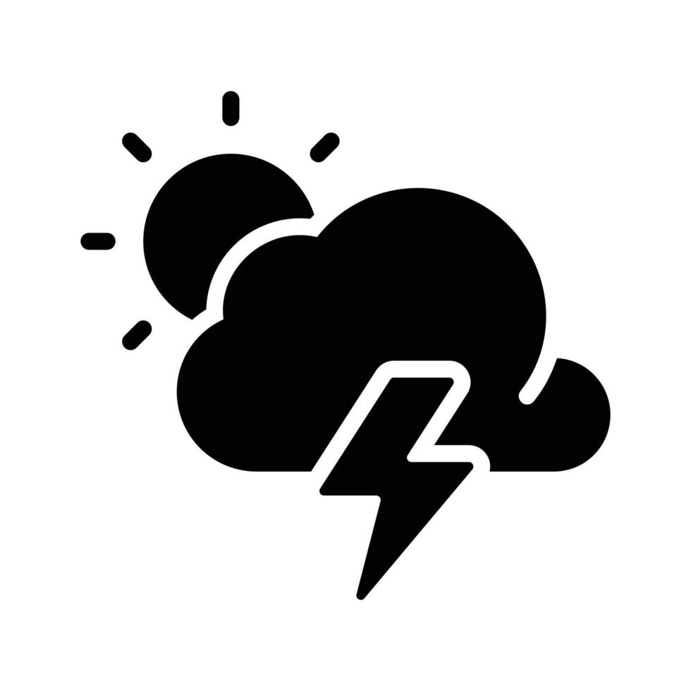 Grab this amazing icon of thunderstorm in modern style., vector