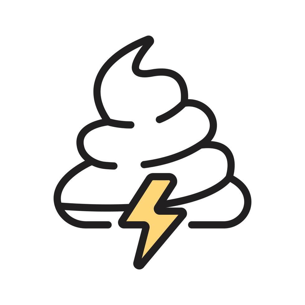 Grab this amazing icon of thunderstorm in modern style, vector