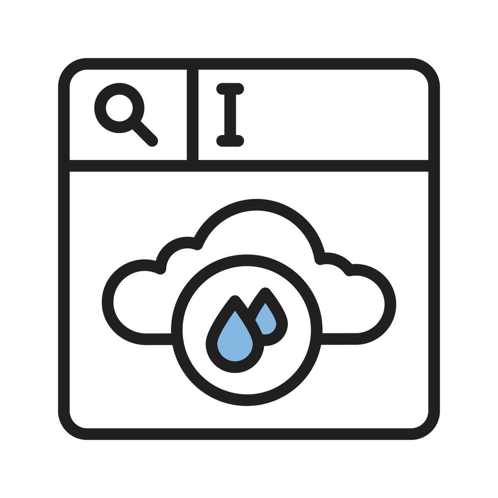 Get this unique icon of weather search in trendy style vector