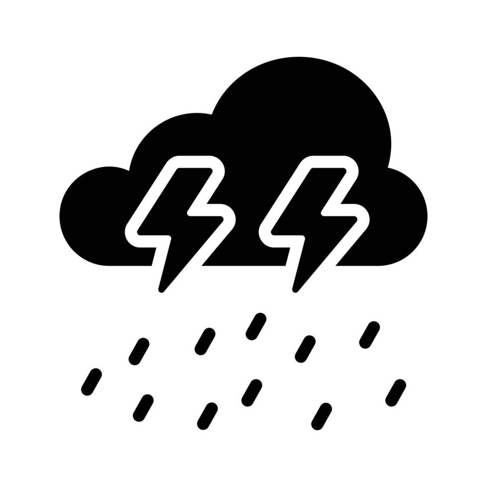 Grab this amazing icon of thunderstorm in modern style,.. vector