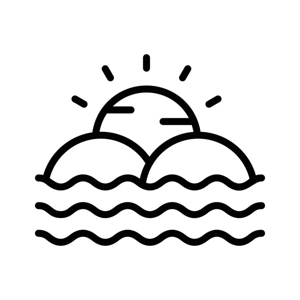 Take a look at this amazing icon of sunset in trendy style,. vector