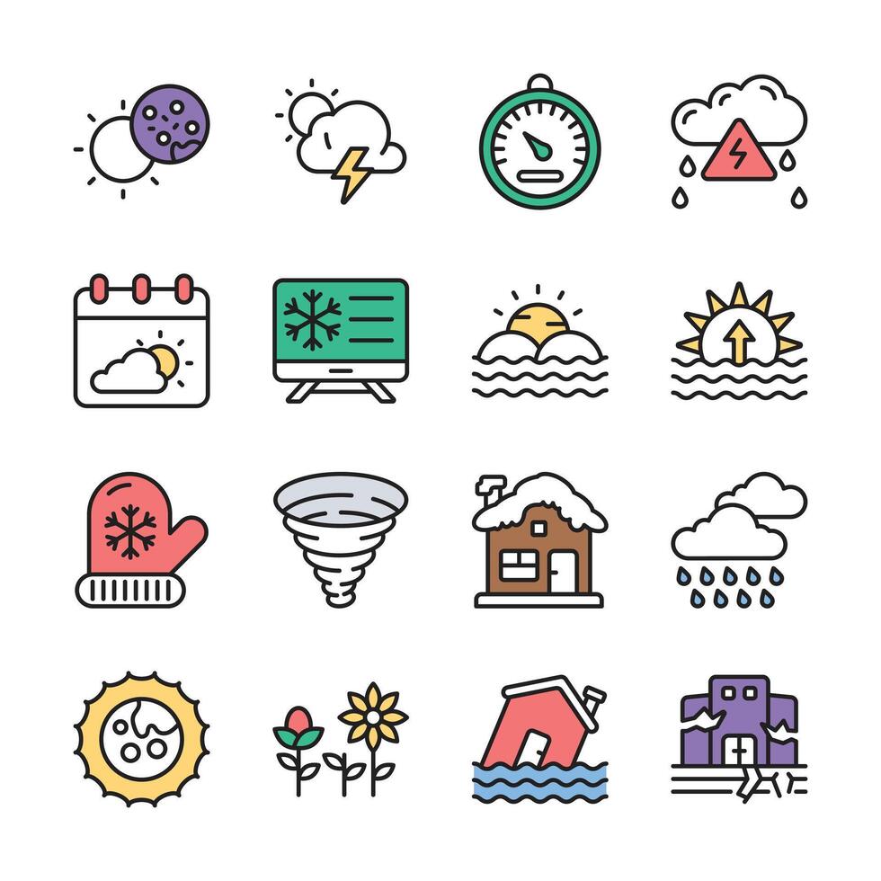 Weather Icons set vector