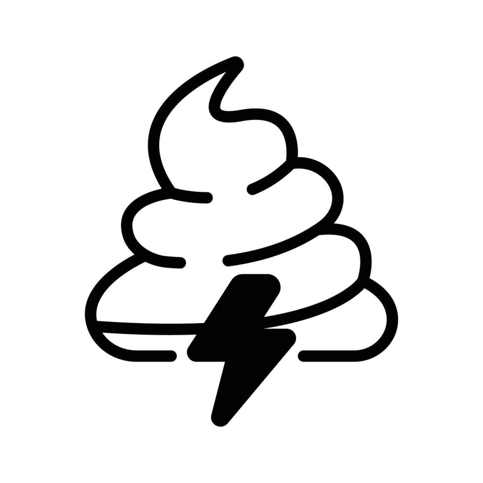 Grab this amazing icon of thunderstorm in modern style,.,, vector