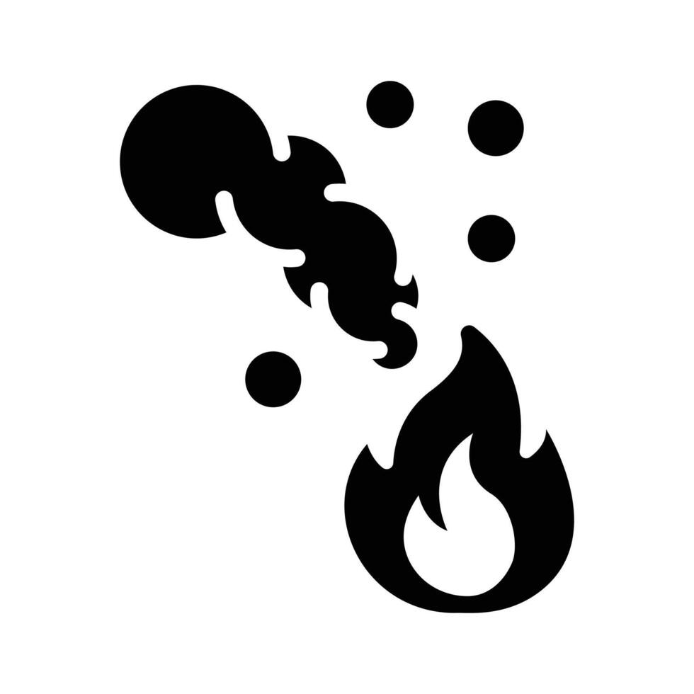 Flames and smoke, representing wildfire or extreme heat weather,.. vector