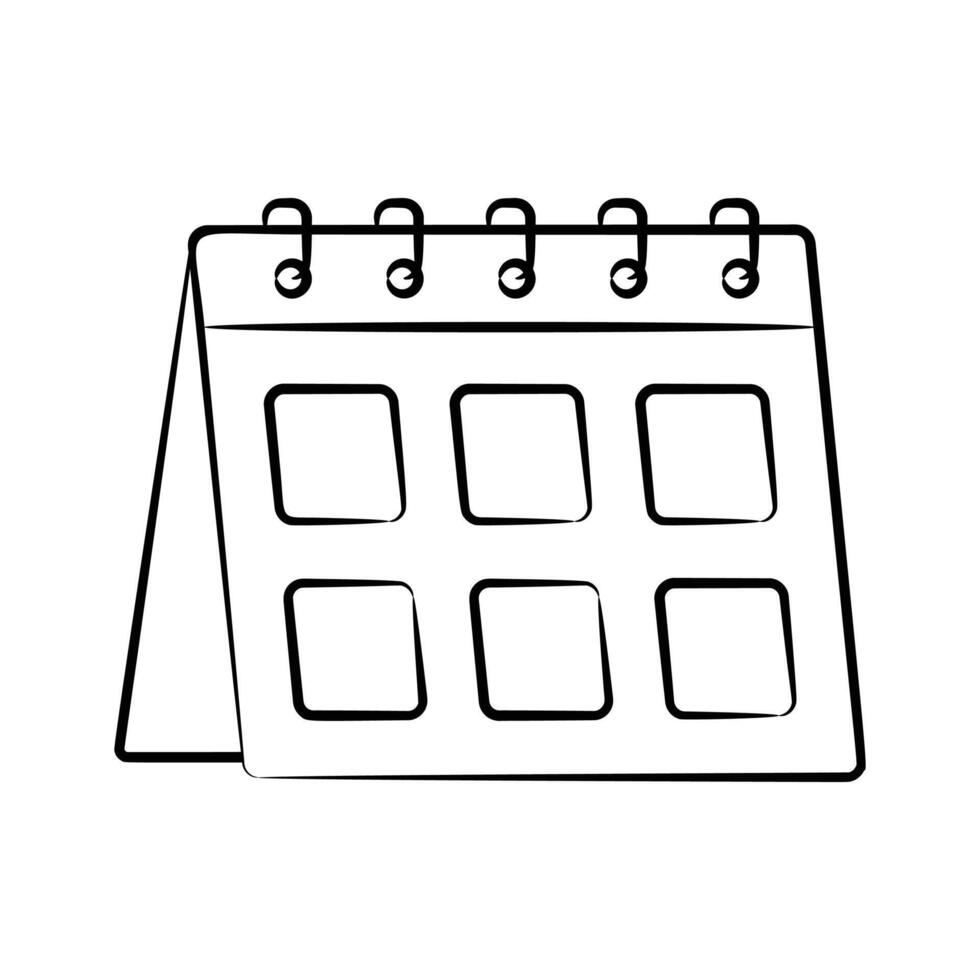Look at this amazing hand drawn icon of school timetable calendar vector
