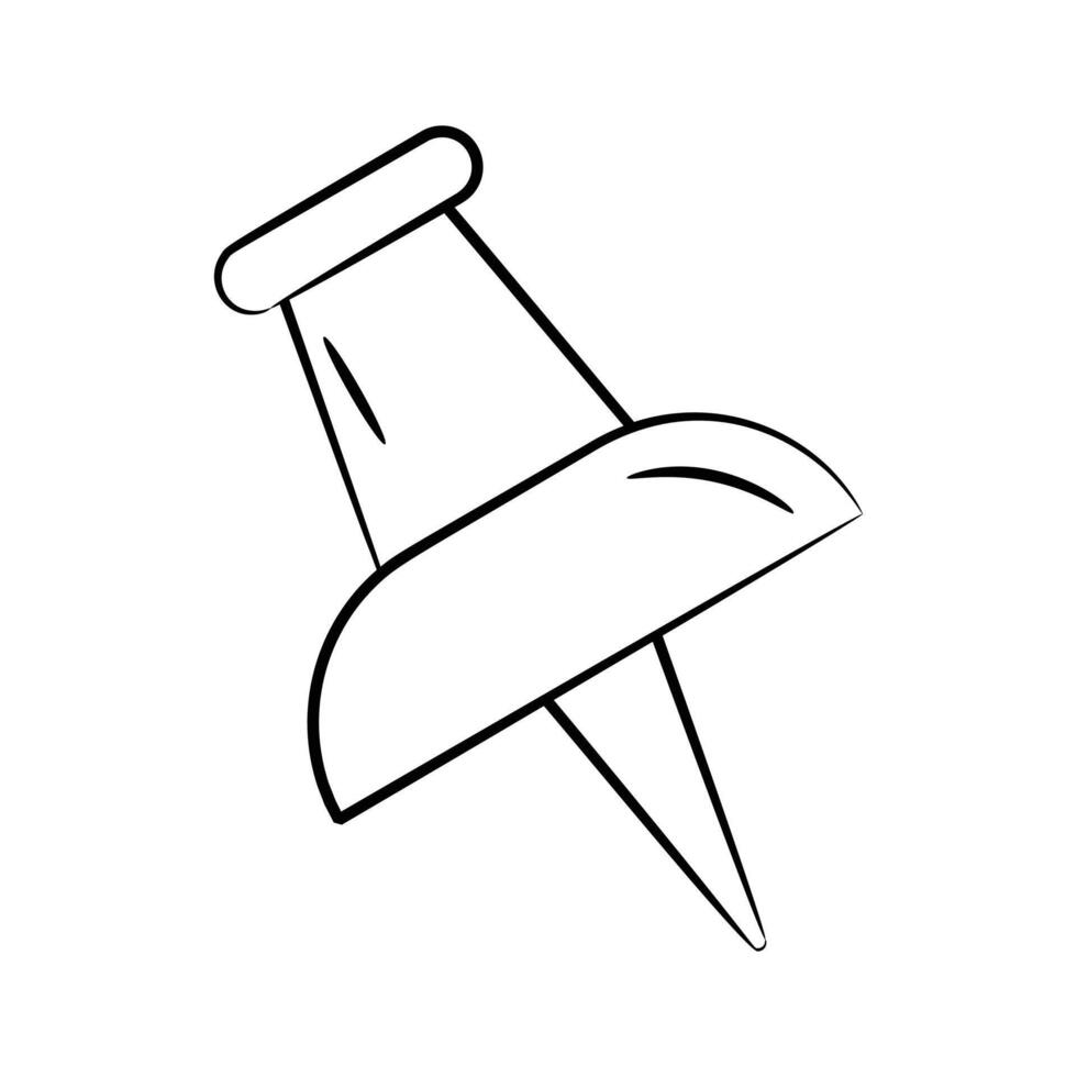 Check out modern drawing style icon of push pin vector