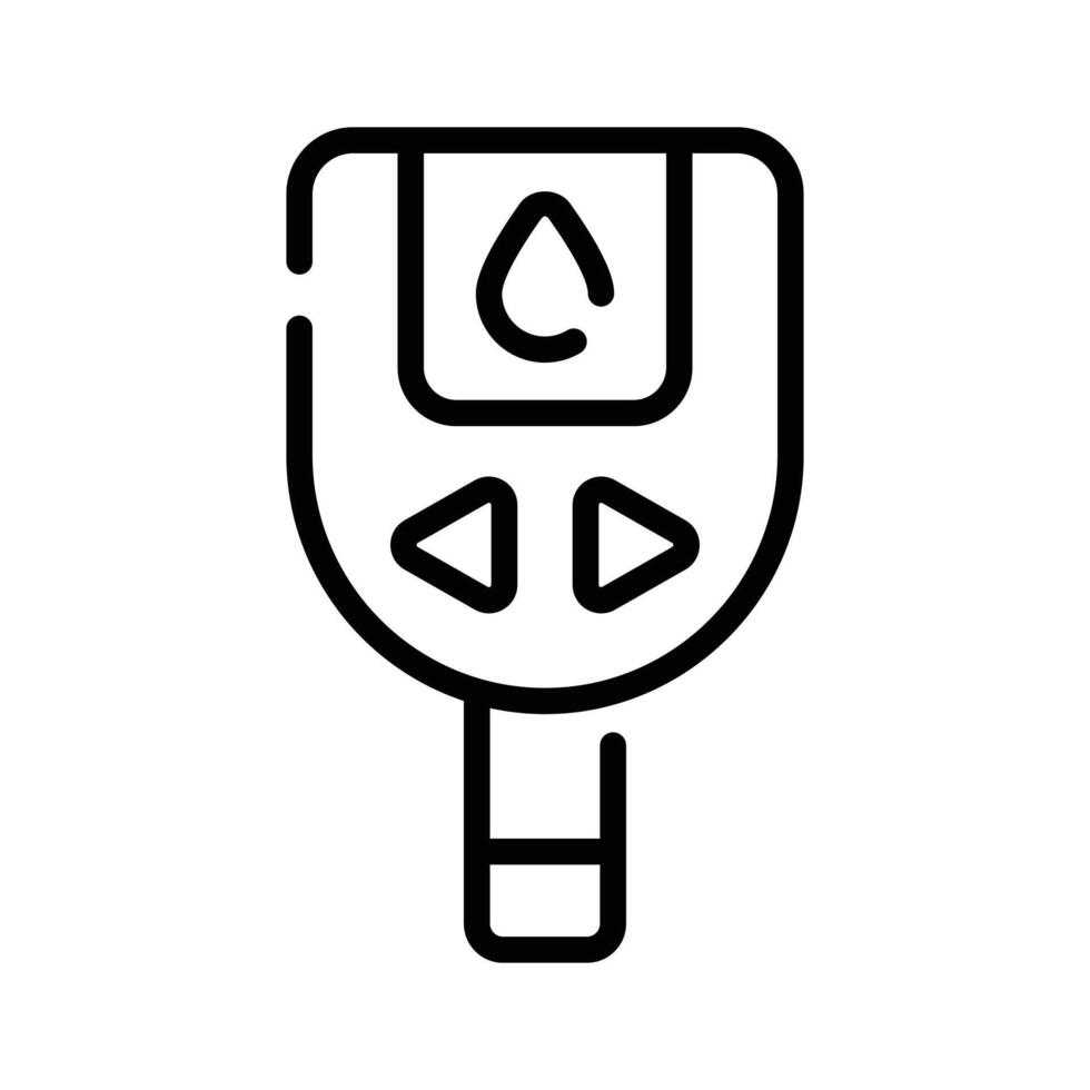 A well crafted line style icon showing glucometer device vector