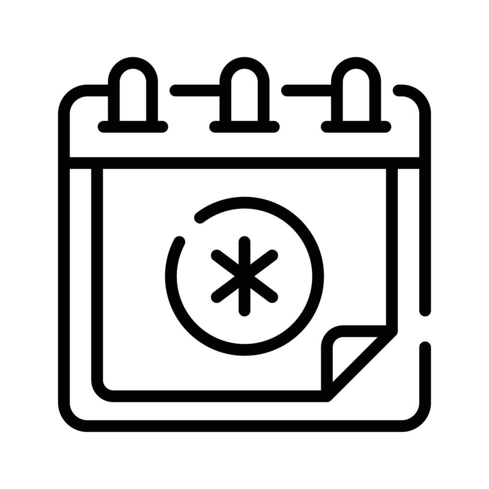 Ready to use line icon of doctor appointment calendar vector